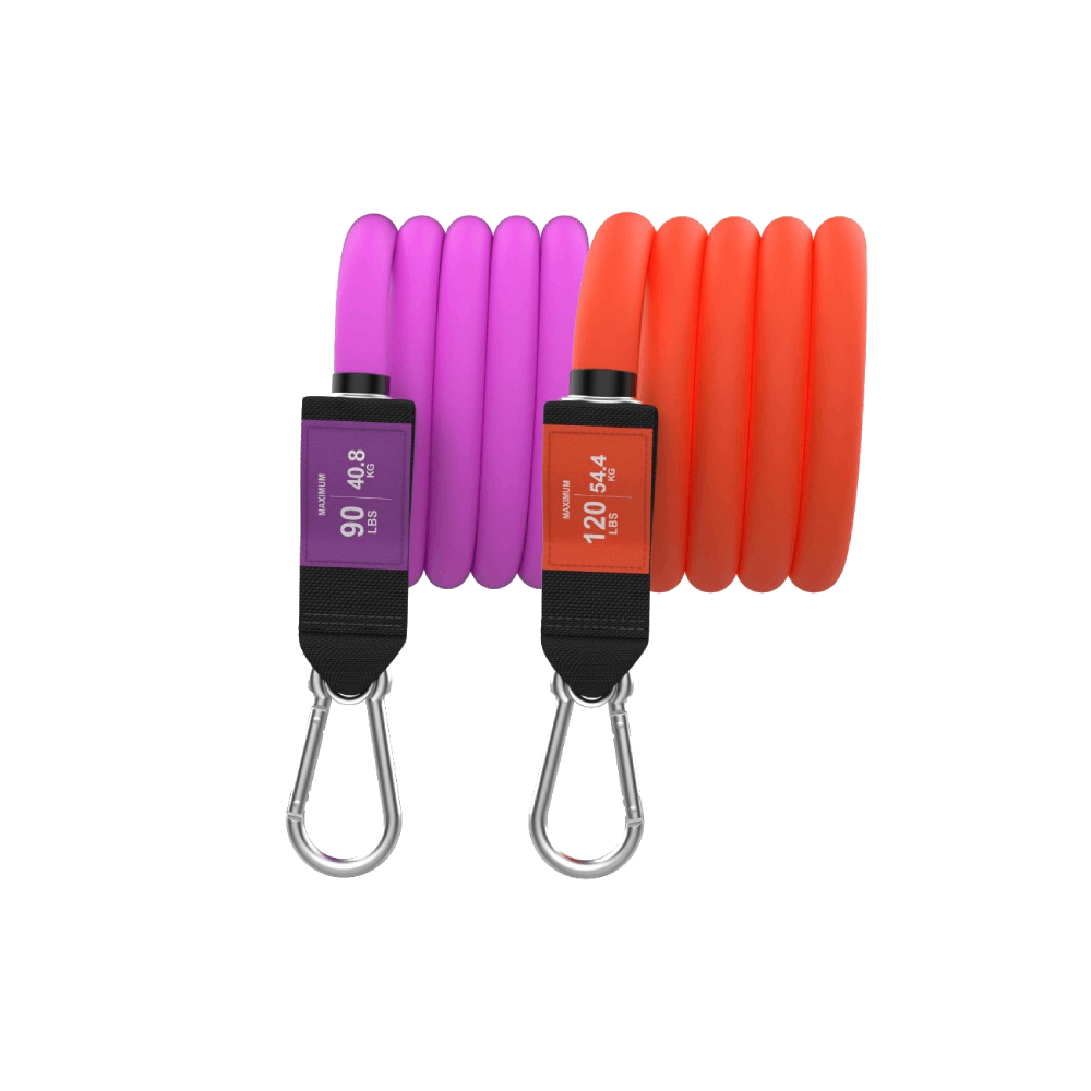 Bodylastics Purple 23 - 90lb and Orange 30 - 120lb Resistance Band Pack