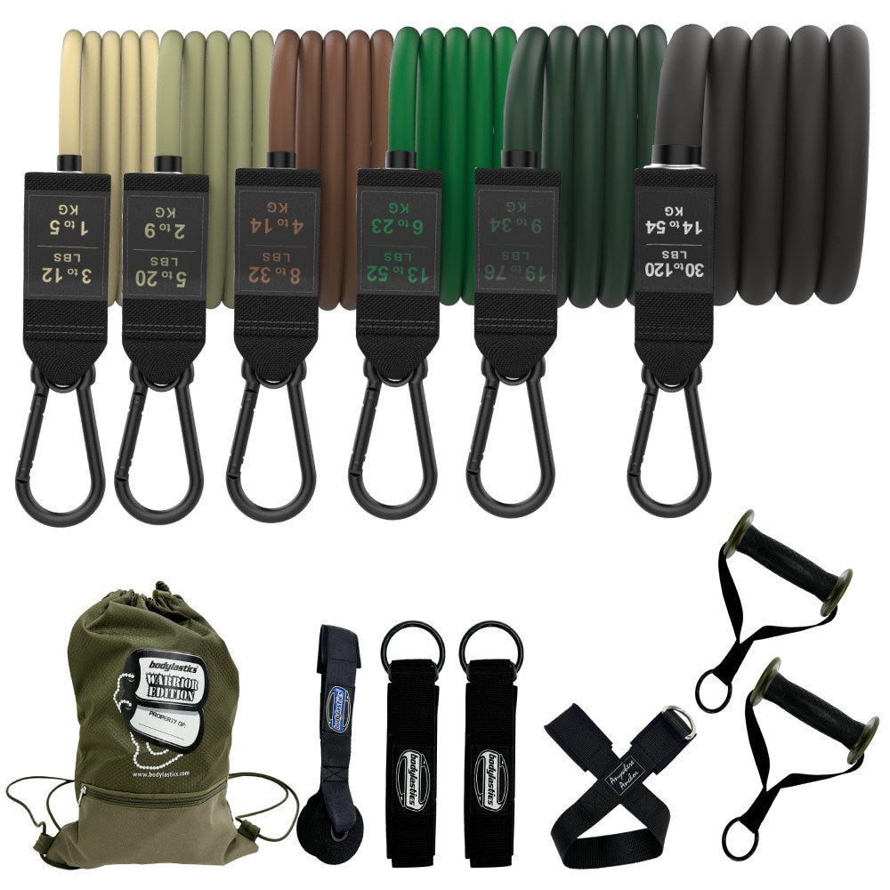 6 Band Pro Series Set (Warrior Colors) - 3 to 400 Lbs Max Tension