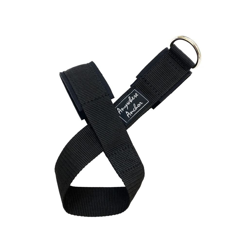 A Bodylastics anywhere anchor strap.